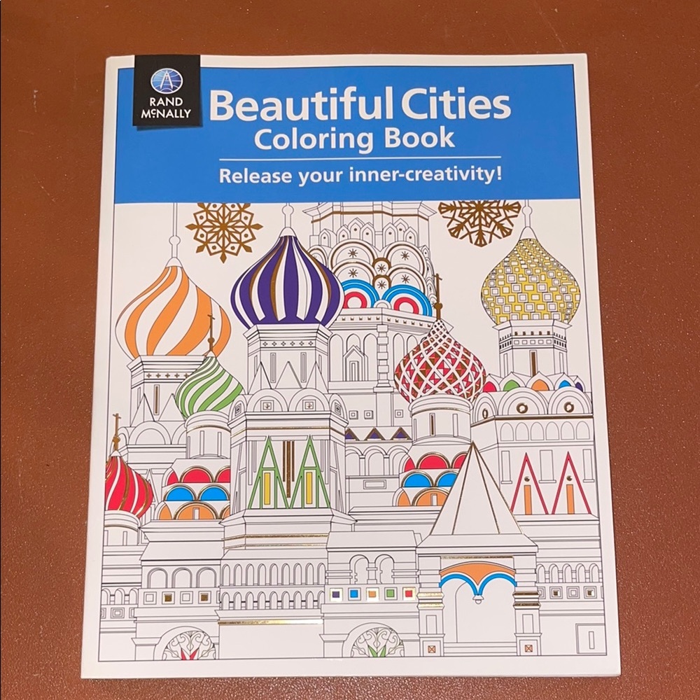 Rand McNally Beautiful Cities Coloring Book - Multi-Color Cover